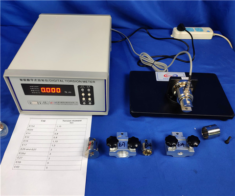 Equipo de prueba de la luz del probador del esfuerzo de torsión de IEC60061 Digitaces para los casquillos de extremo, prueba del esfuerzo de torsión del casquillo de la lámpara