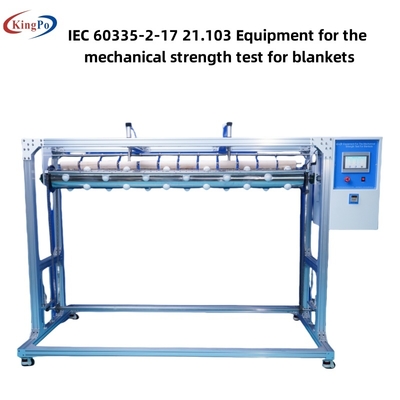 Aparato de prueba de resistencia mecánica de mantas con ángulo horizontal de 25° IEC60335-2-17 Figuras BB.1 a BB.3 para evaluación de mantas